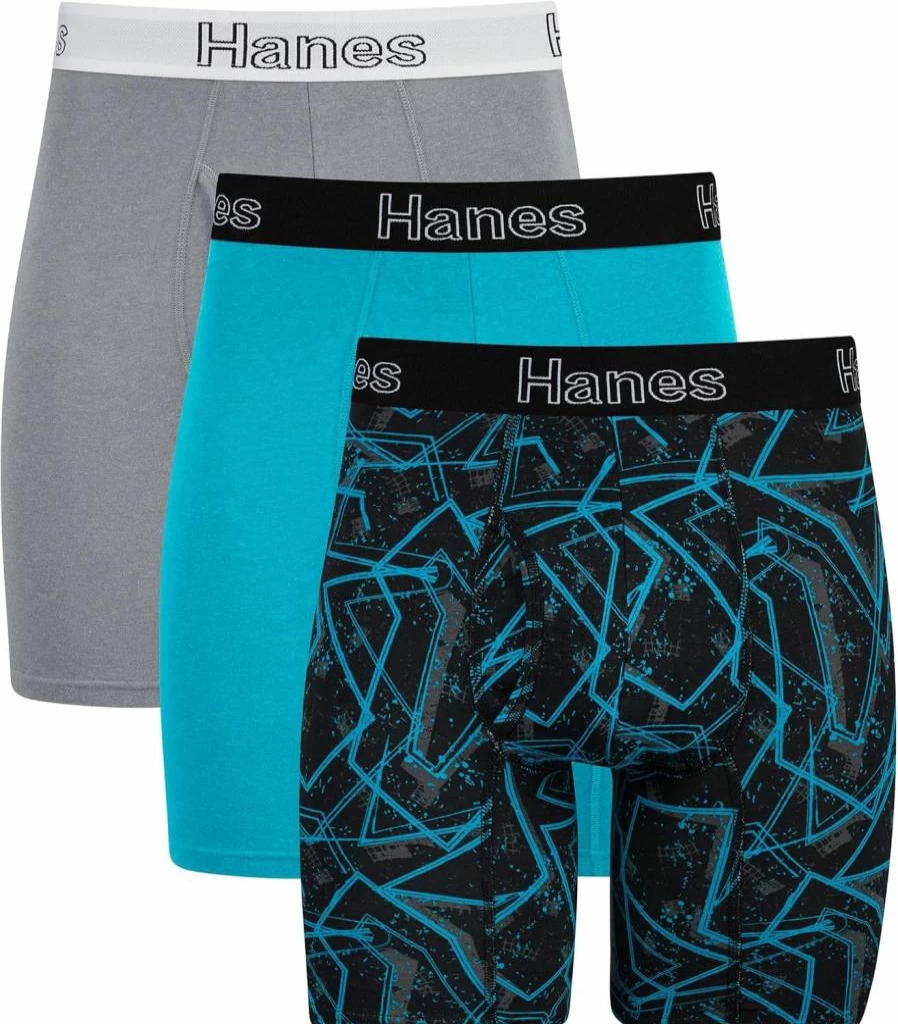Hanes Men's Comfort Flex Fit Boxer Brief 3-Pack with Supportive Pouch - Soft Breathable Underwear