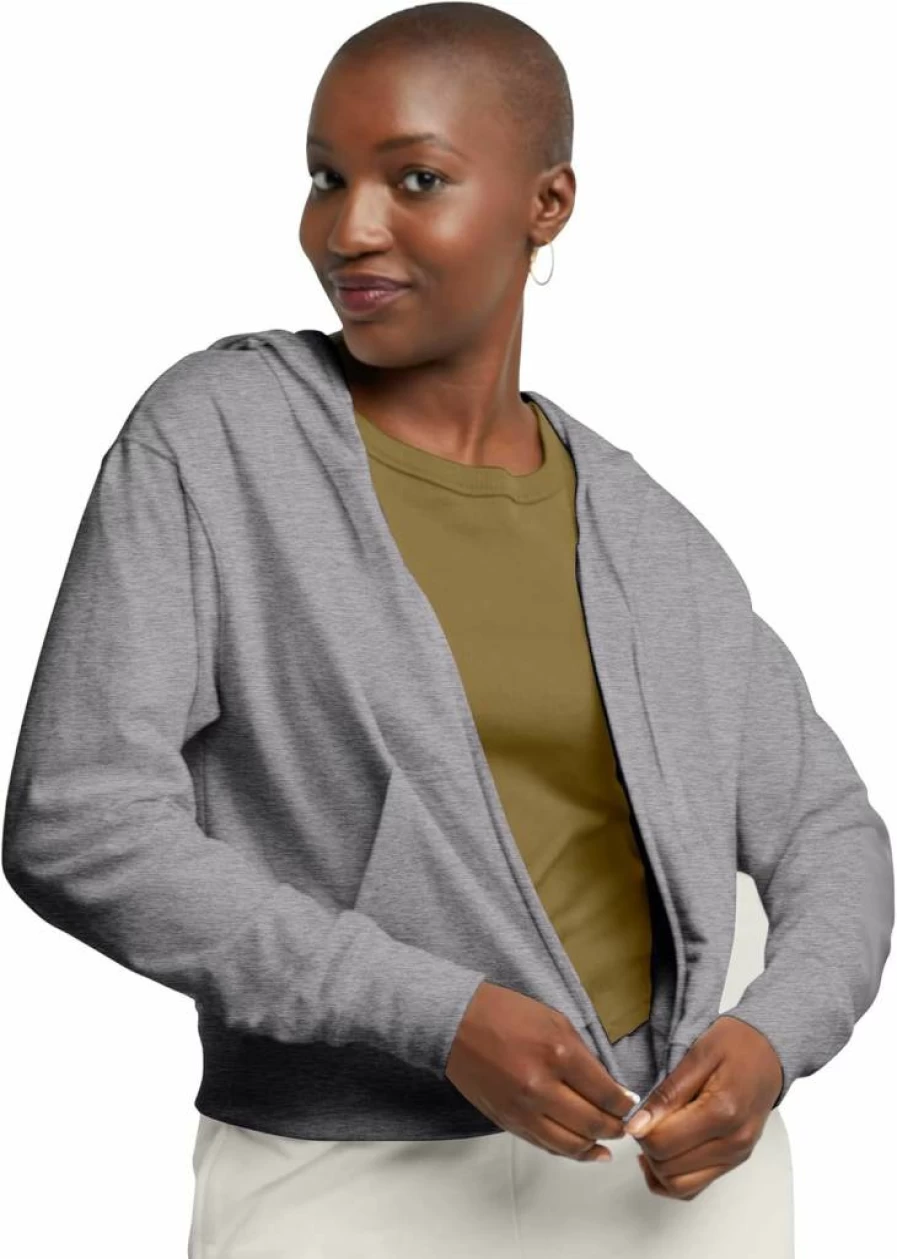 Hanes Women's Lightweight French Terry Zip-Up Hoodie | Plus Size Fleece Hooded Sweatshirt | Original Comfort Fit