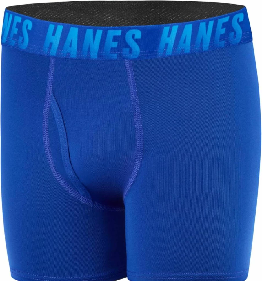 Hanes Boys' Performance Boxer Briefs 6-Pack - Moisture-Wicking, Breathable & Stretch Underwear for Active Kids