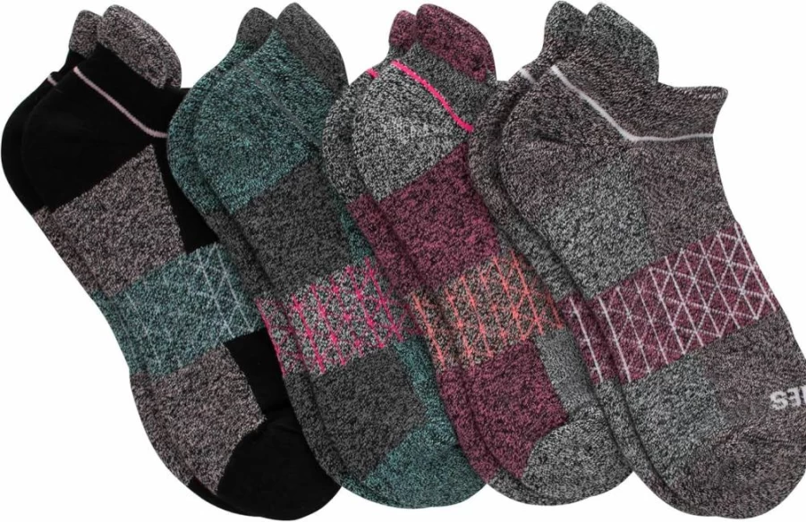 Hanes Women's No Show Socks 4-Pair Pack, Breathable Cushioned Tab Athletic Socks for Active Lifestyles