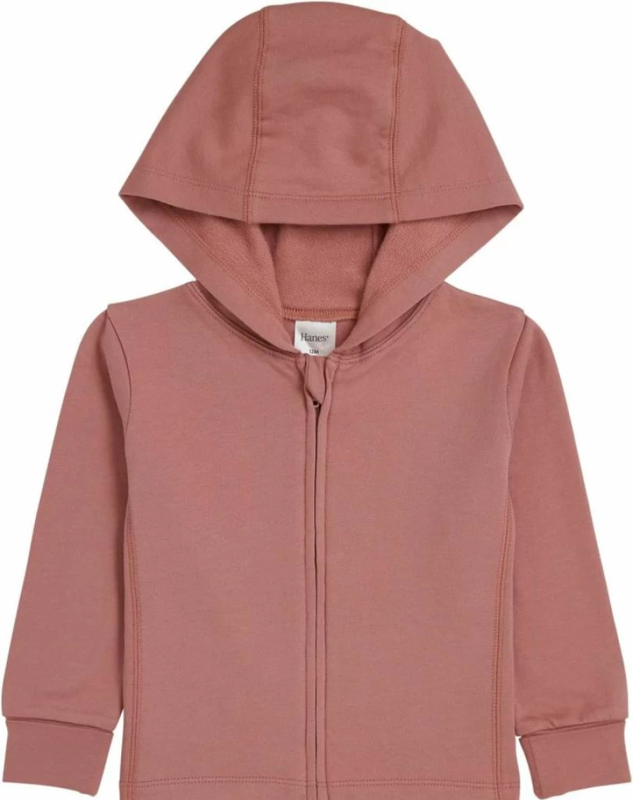 Hanes Organic Cotton Baby Hoodie - French Terry Full-Zip Hooded Sweatshirt for Infant Boys & Girls