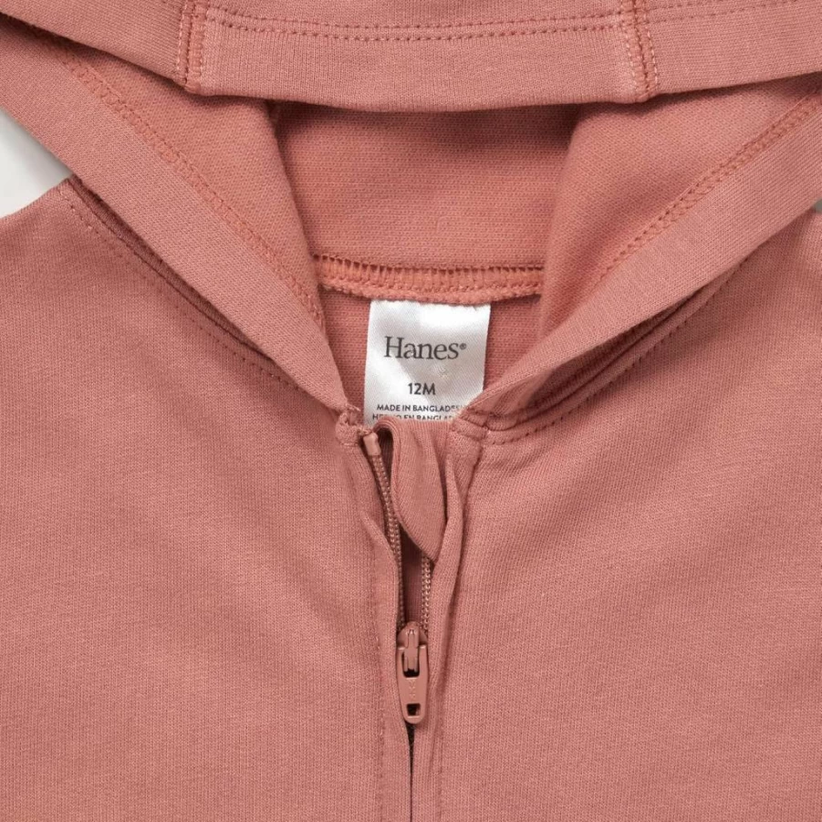 Hanes Organic Cotton Baby Hoodie - French Terry Full-Zip Hooded Sweatshirt for Infant Boys & Girls