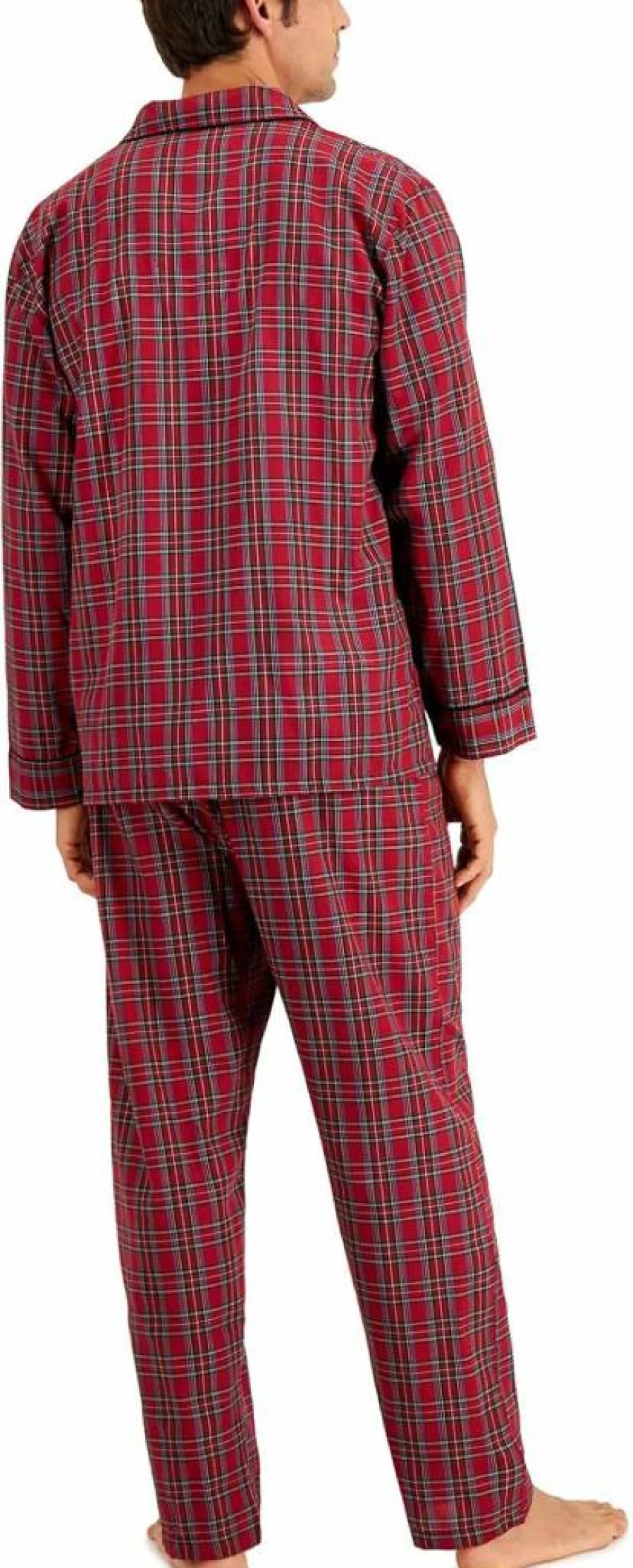 Hanes Men's ComfortSoft Long Sleeve Pajama Set - Soft Cotton Sleepwear for Men