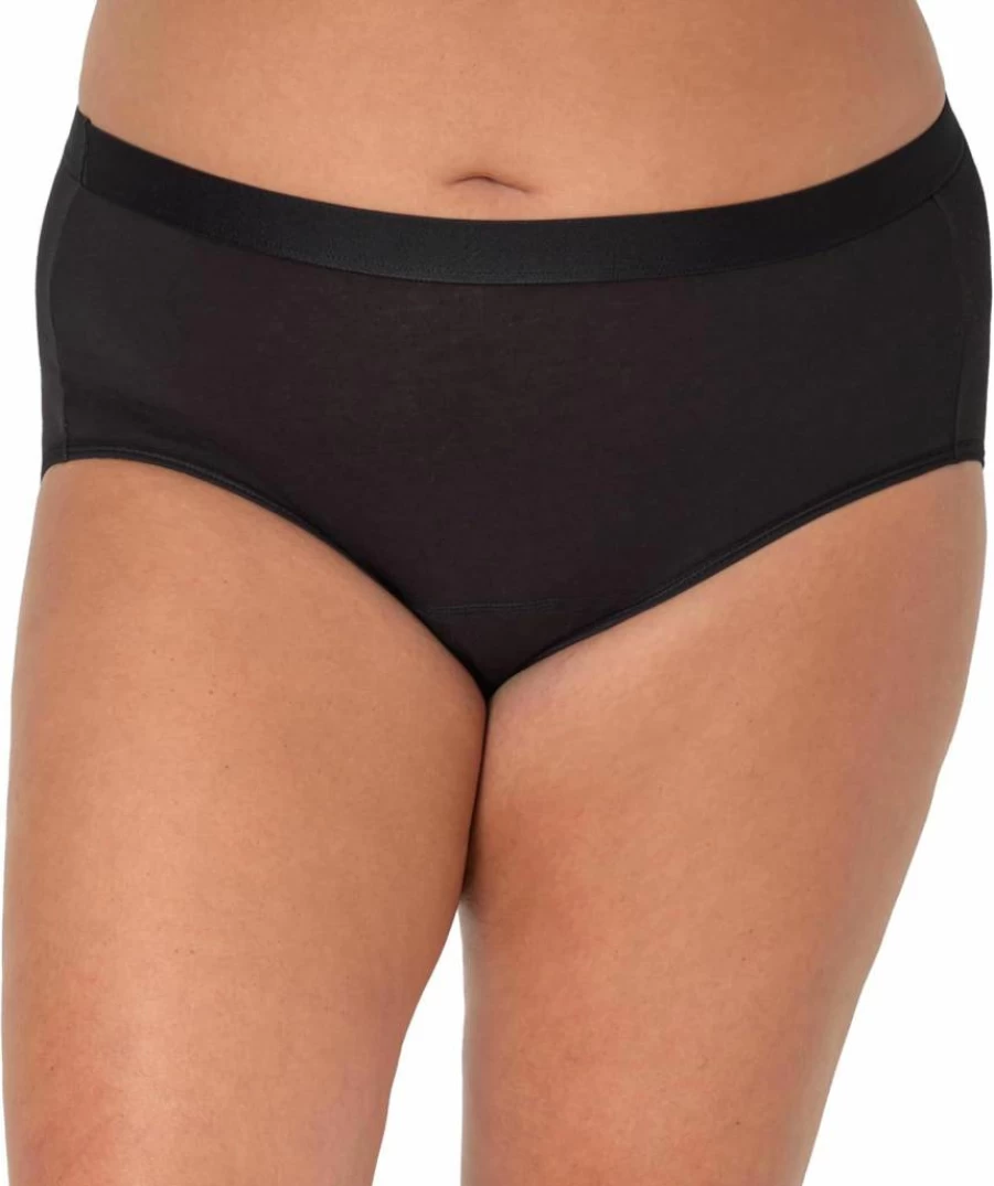 Hanes Women's Plus Size Period Underwear - Super Leakproof Briefs, 2-Pack, Just Comfort Fit