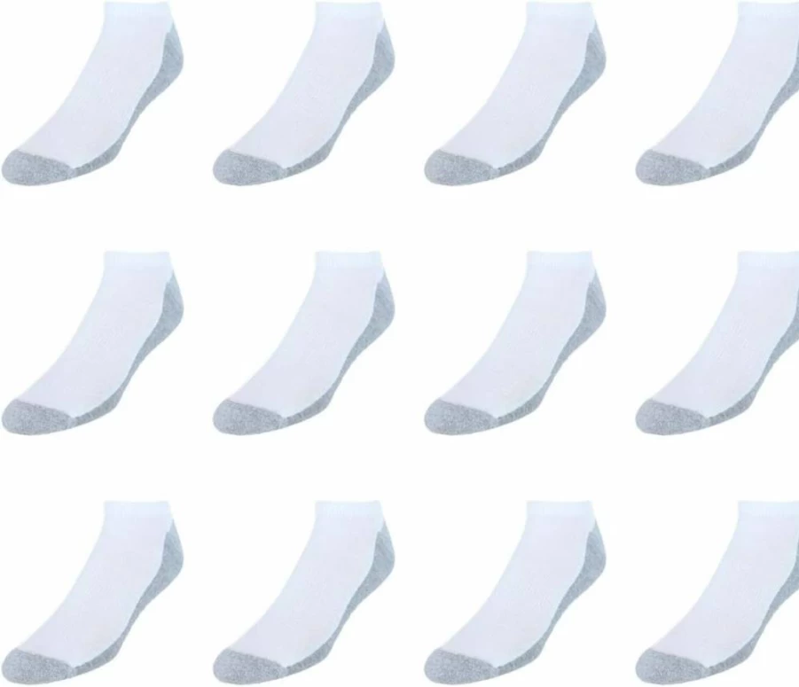 Hanes Men's X-Temp No Show Socks 12-Pack - Breathable Cushioned Athletic Socks for Everyday Comfort