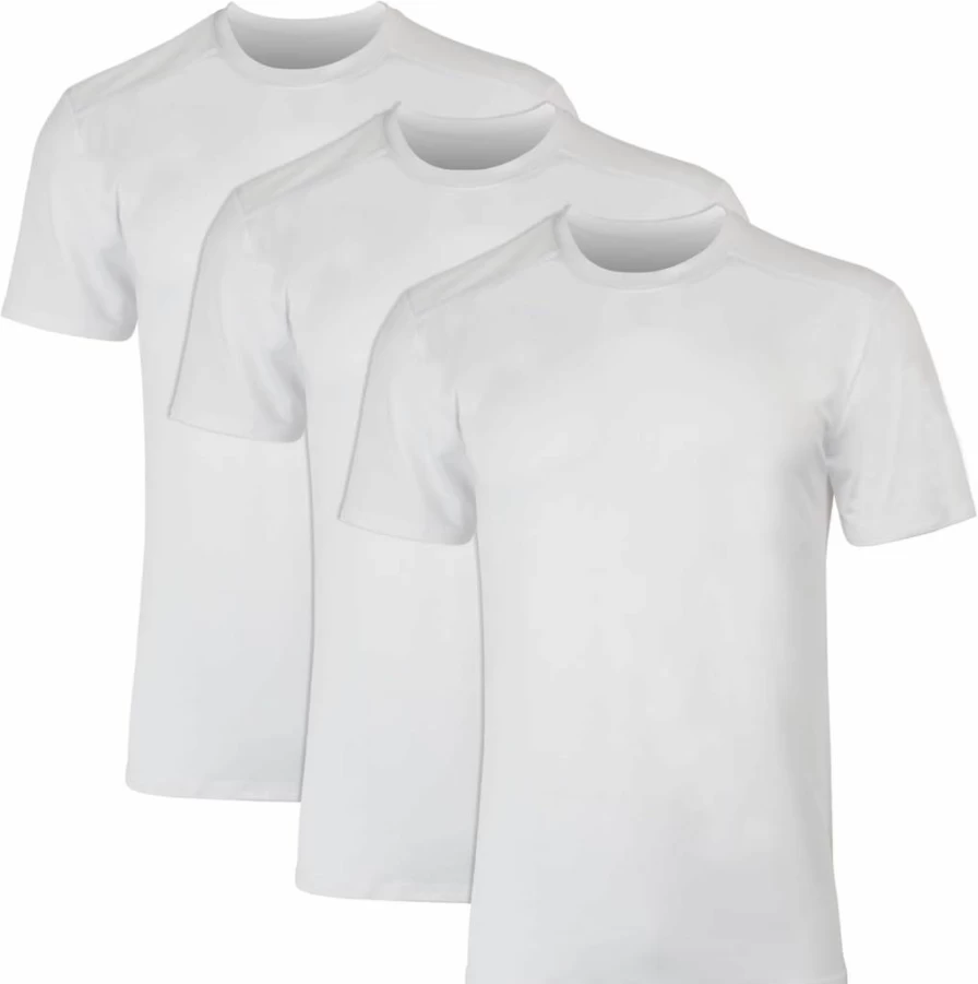 Hanes Men's X-Temp Moisture-Wicking T-Shirt 3-Pack, Breathable Mesh Back Tee, White & Black/Grey, Comfort Fit Activewear