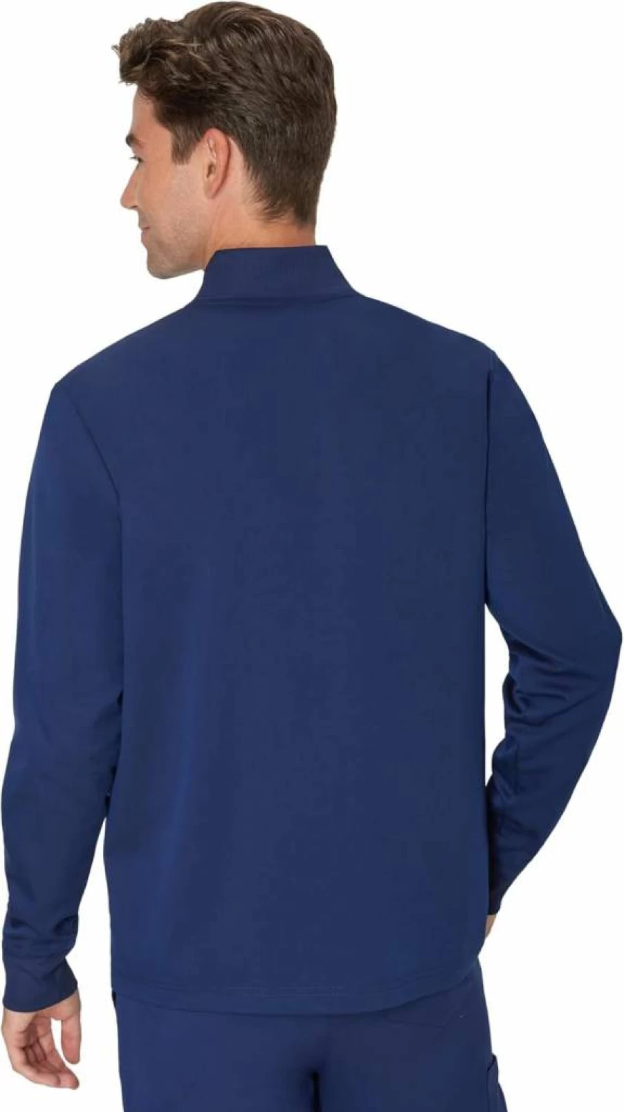 Hanes Men's Zip-Up Healthcare Scrub Jacket - Moisture-Wicking, Odor Control Workwear for Medical Professionals