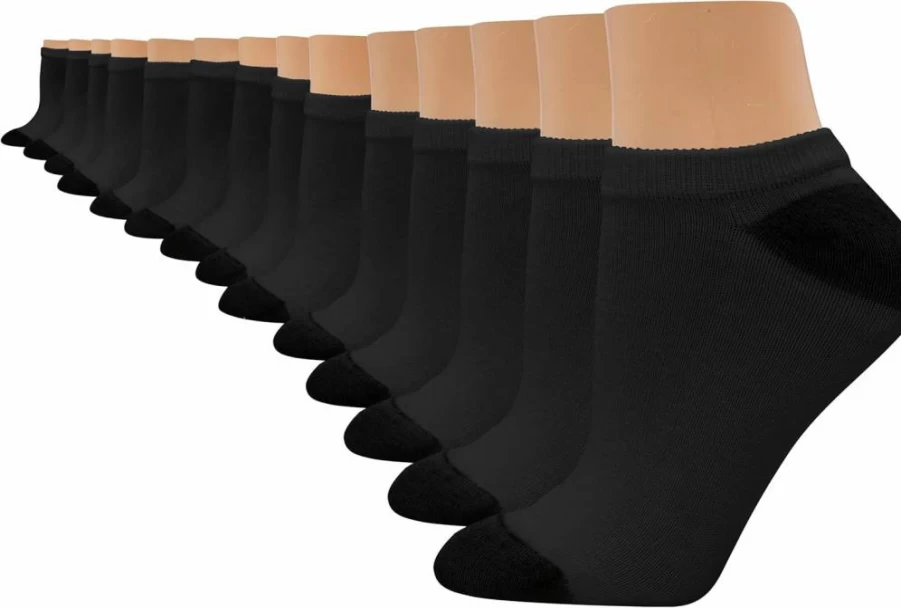 Hanes Women's No Show Socks 10-Pack & 14-Pack - Moisture-Wicking, Soft Comfort Value Pack