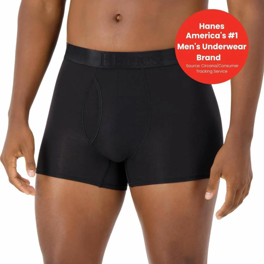 Hanes Men's Originals Supersoft Boxer Briefs 3-Pack - Comfortable Cotton Underwear Trunks for Men