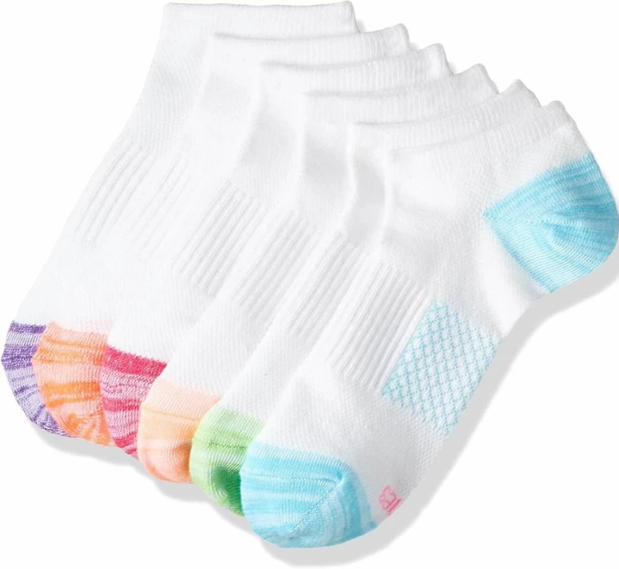 Hanes Women's No Show Socks 6-Pack - Lightweight, Breathable Low Cut Socks for Everyday Comfort