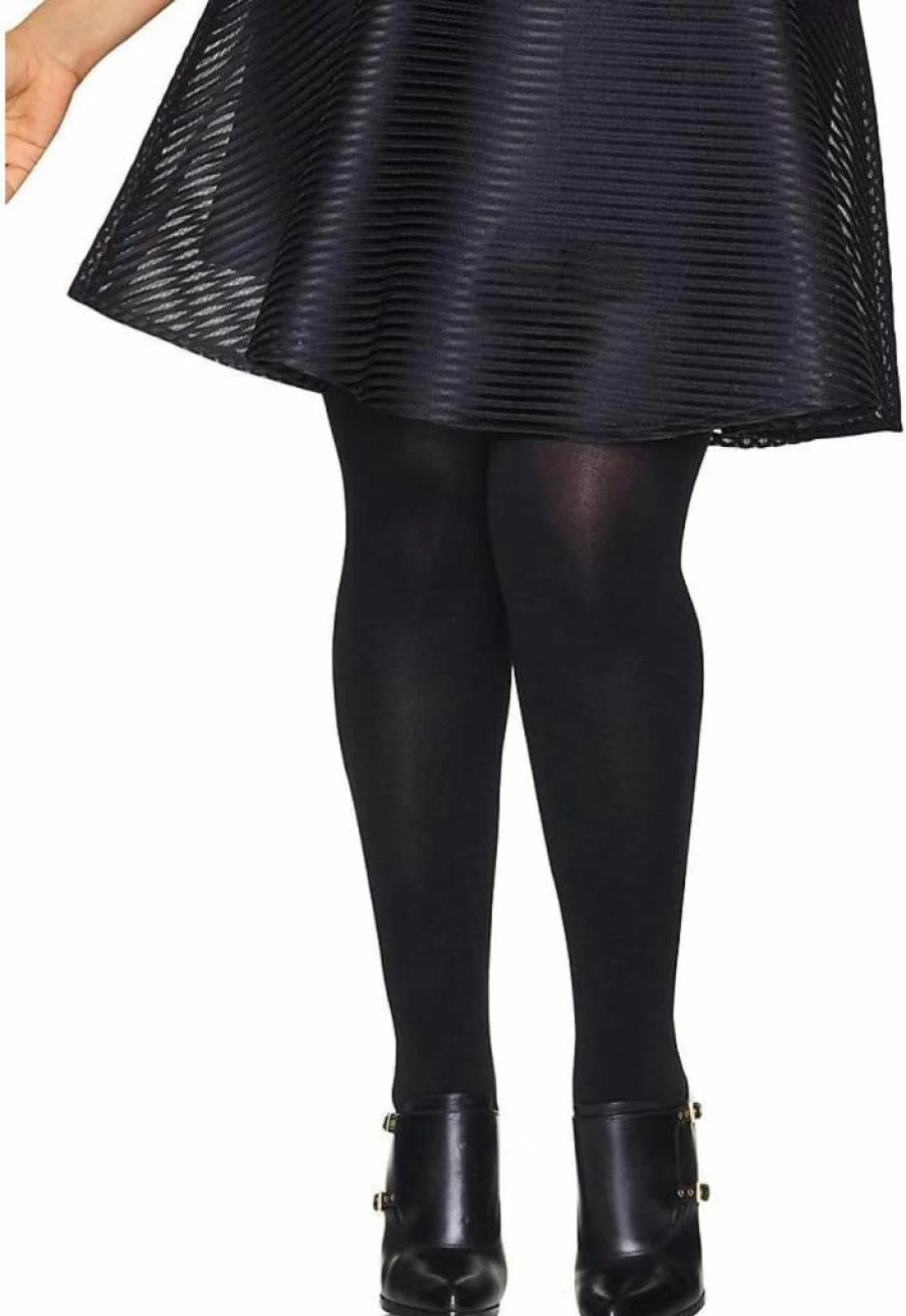 Hanes Women's Plus Size Blackout Tights - High Waist, Moisture Wicking, Sheer Toe, Opaque Black Tights for Comfort & Style