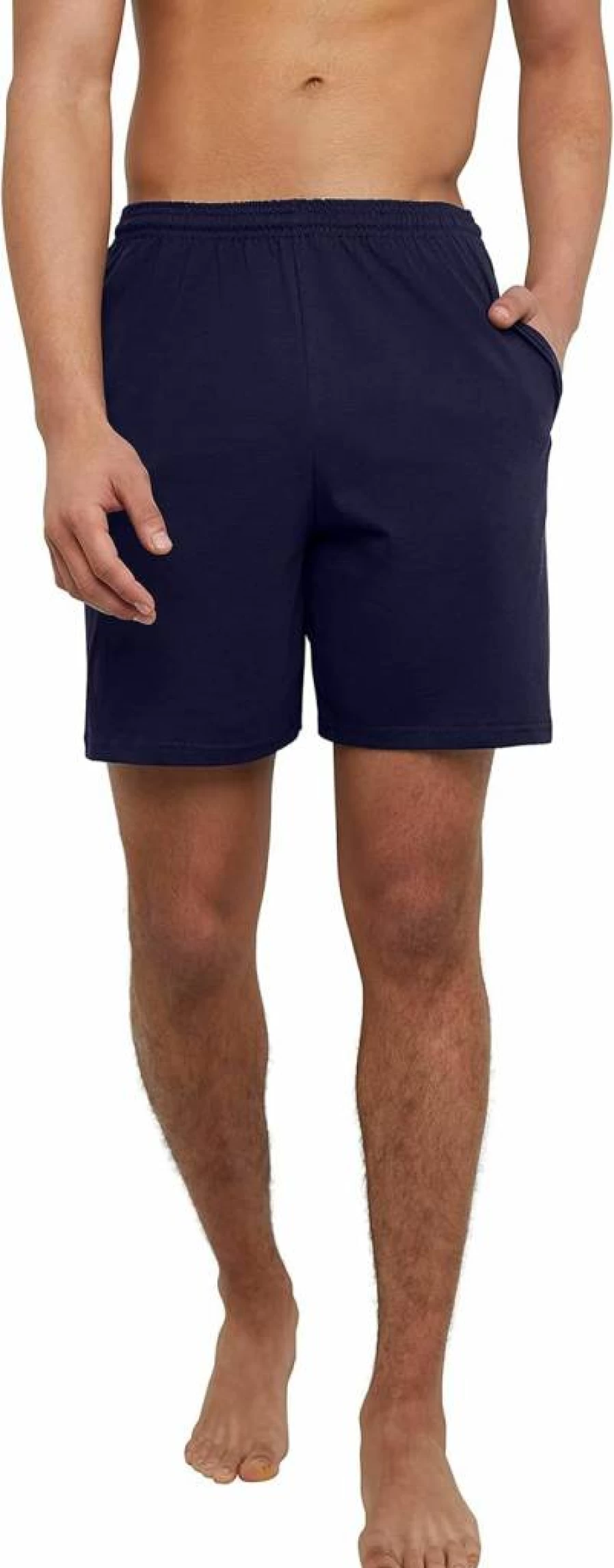Hanes Men's Cotton Jersey Shorts with Pockets - Comfortable Casual 7.5-Inch Inseam