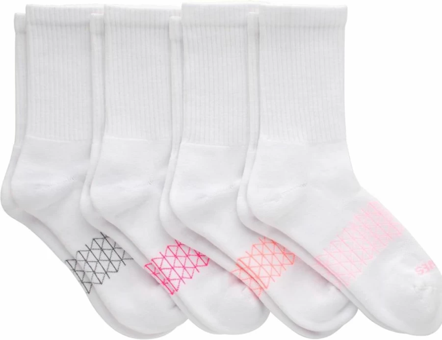 Hanes Women's Absolute Active Crew Socks 4-Pack - Seamless Toe Cushioned Athletic Socks for Women