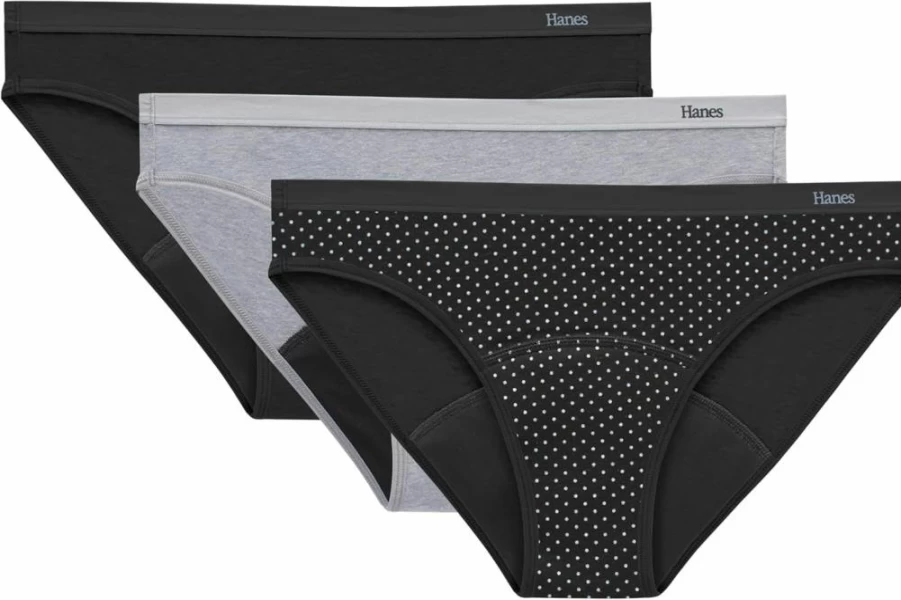 Hanes Women's Super Leak-Proof Bikini Underwear 3-Pack | Post-Partum & Period Comfort | Breathable & Absorbent