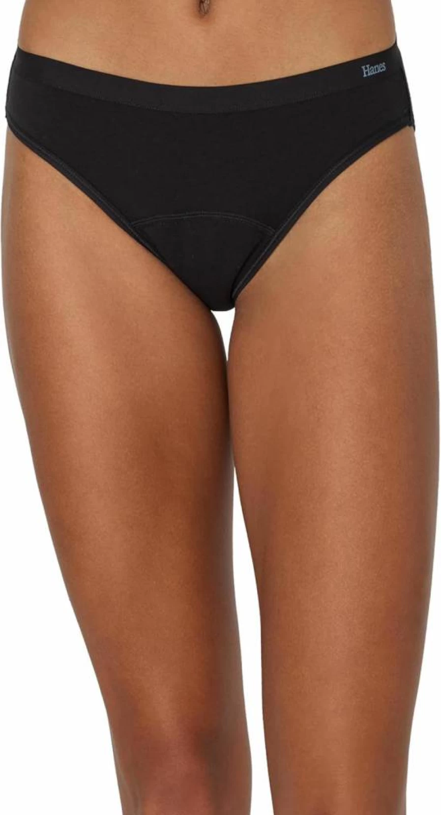 Hanes Women's Super Leak-Proof Bikini Underwear 3-Pack | Post-Partum & Period Comfort | Breathable & Absorbent