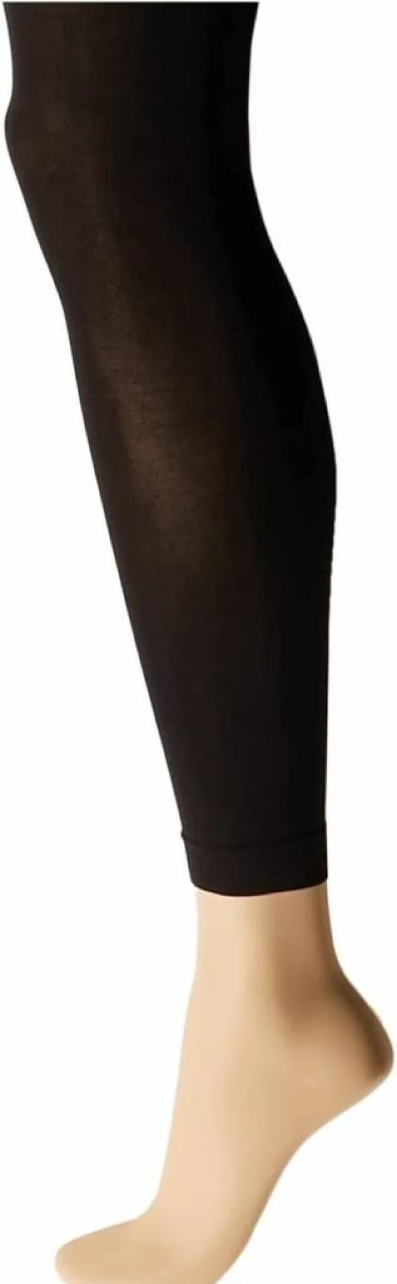 Hanes Women's Black X-Temp Footless Tights - Same to Waist, Moisture-Wicking & Breathable
