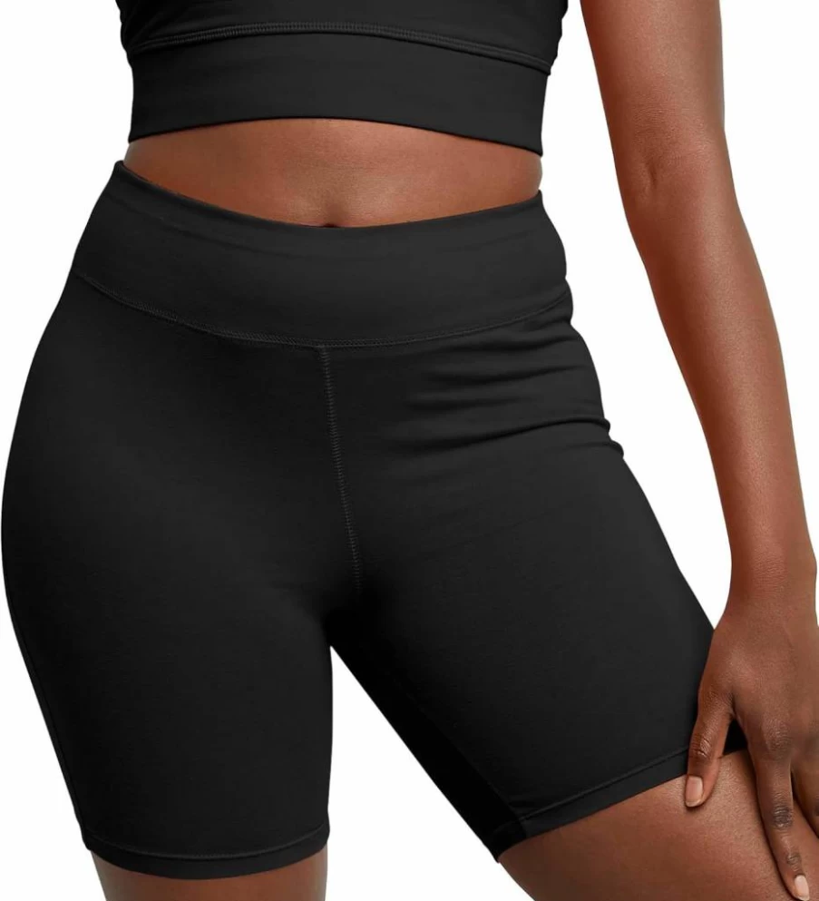 Hanes Women's Cotton Stretch 7" Bike Shorts - Comfortable Jersey Sports Shorts for Active Women