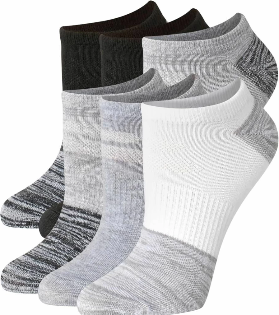Hanes Women's Lightweight No-Show Cooling Socks 6-Pack - X-Temp Technology, Breathable & Comfortable for Shoe Sizes 5-9, Grey