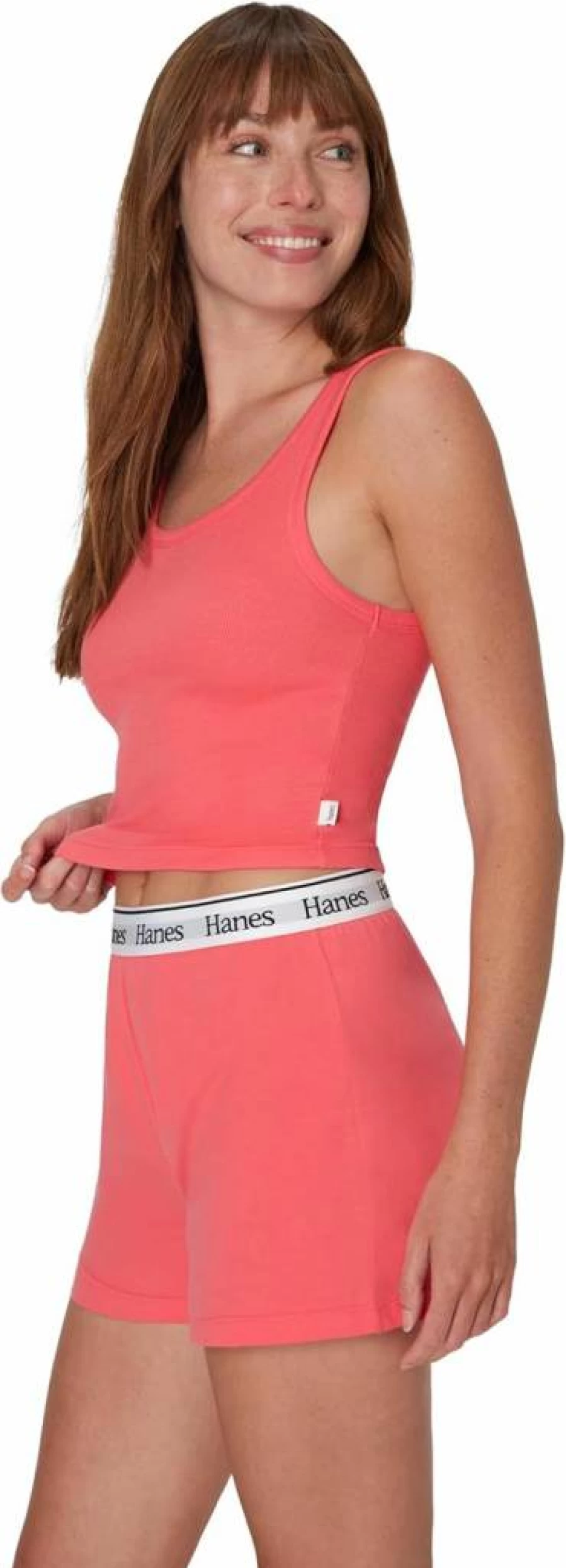 Hanes Women's Comfywear 2-Piece Sleep Set - Ribbed Crop Tank & Comfort Shorts