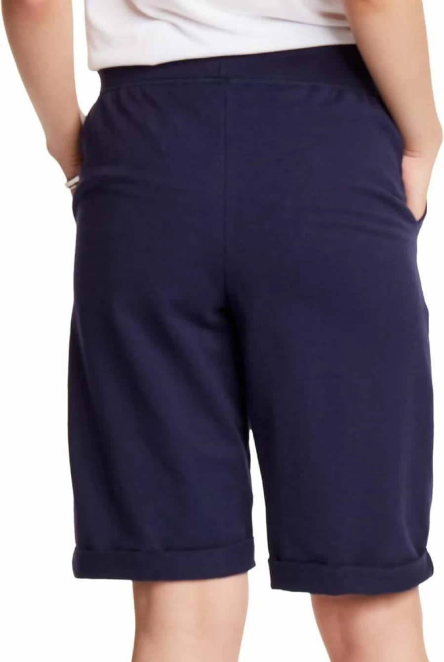 Hanes Women's Fleece French Terry Bermuda Shorts with Pockets - 11" Jersey Knit Comfort Shorts for Women