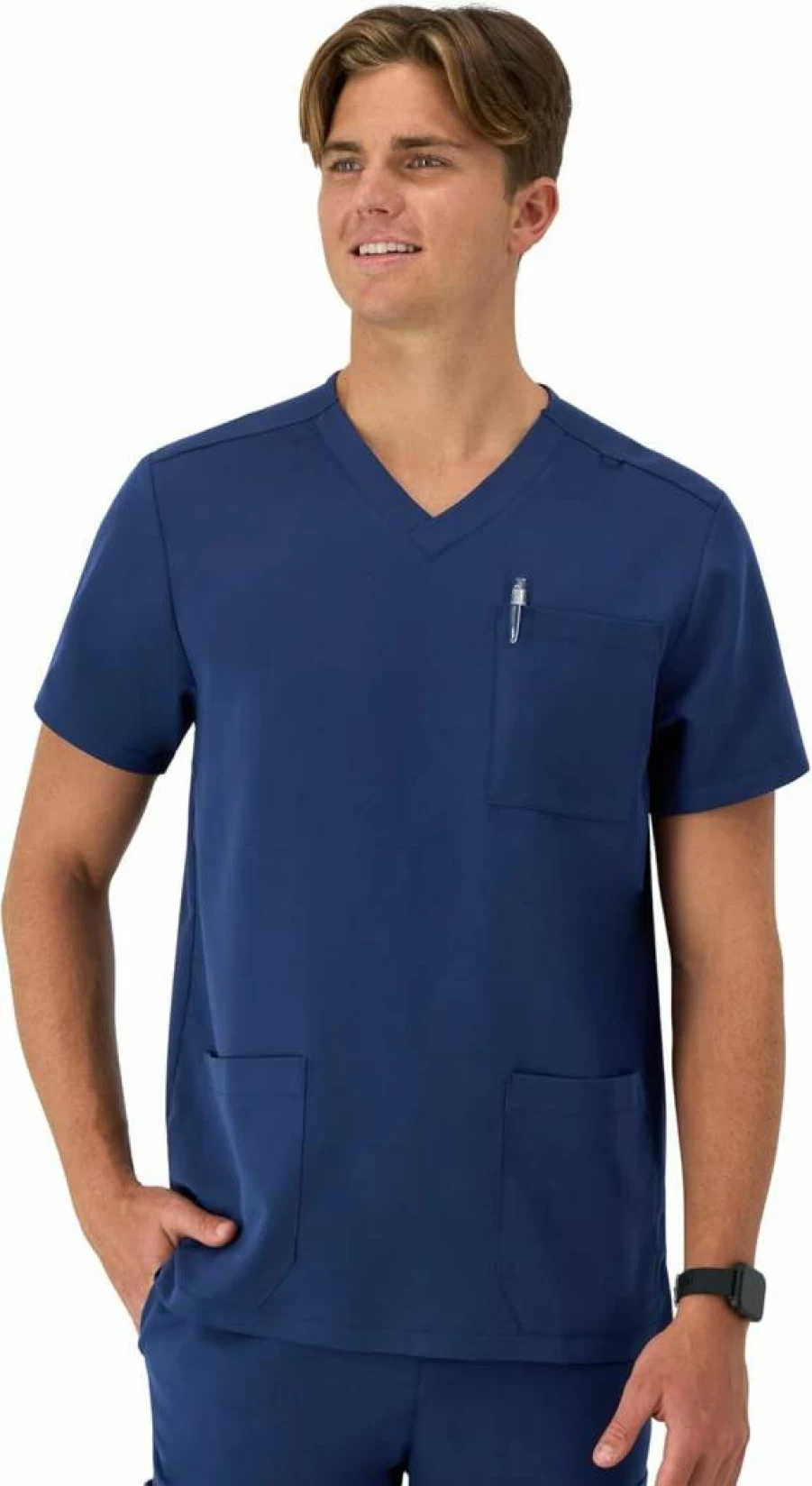 Hanes Men's Moisture-Wicking Odor Control Stretch Scrub Shirt - Healthcare Top