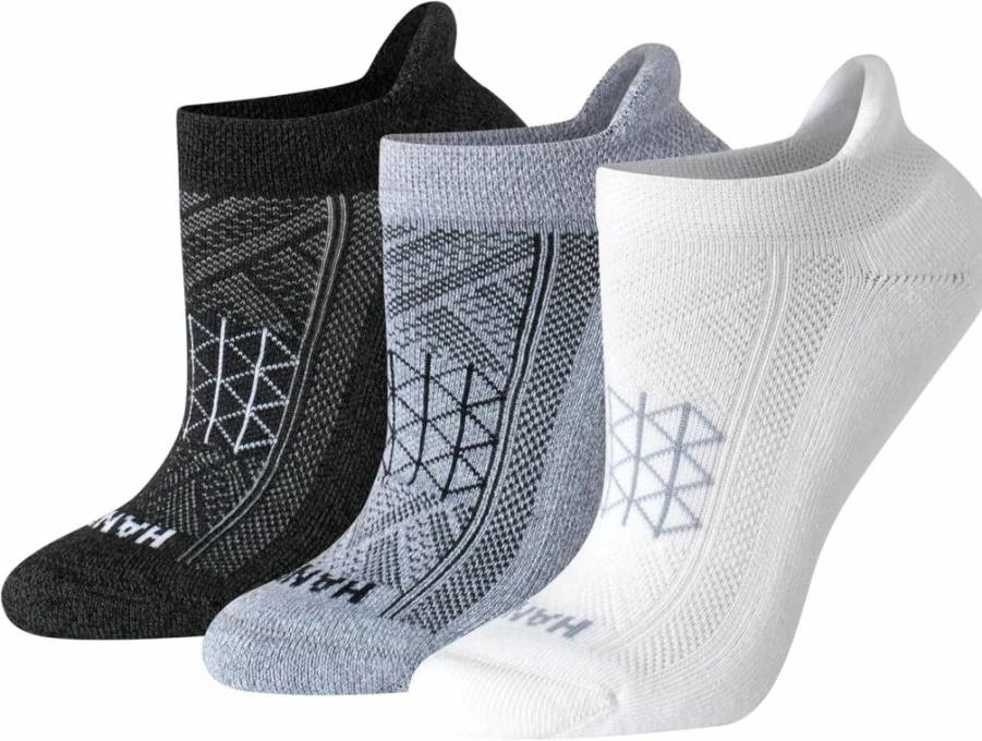 Hanes Women's No Show Running Socks 4-Pack - Breathable Comfort Athletic Socks for Women