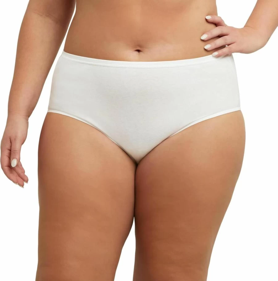 Hanes Women's 6-Pack Cotton Cool Comfort Briefs - Soft Breathable Underwear
