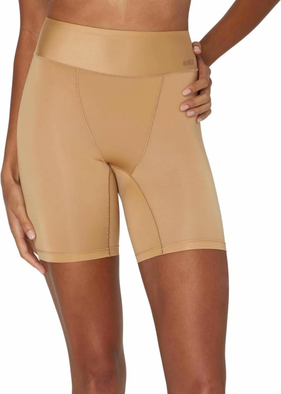 Hanes Women's Anti-Chafe Microfiber Slip Shorts 2-Pack - Comfortable & Breathable Underwear for Active Lifestyles