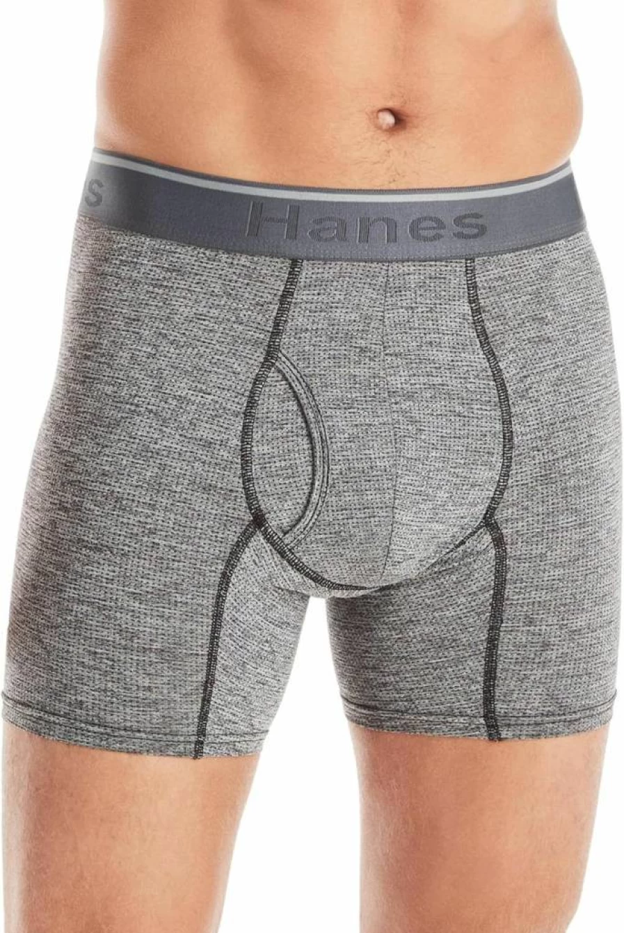 Hanes Men's Comfort Flex Fit Breathable Stretch Mesh Boxer Briefs 3-Pack - Soft Underwear Multipack for All-Day Comfort