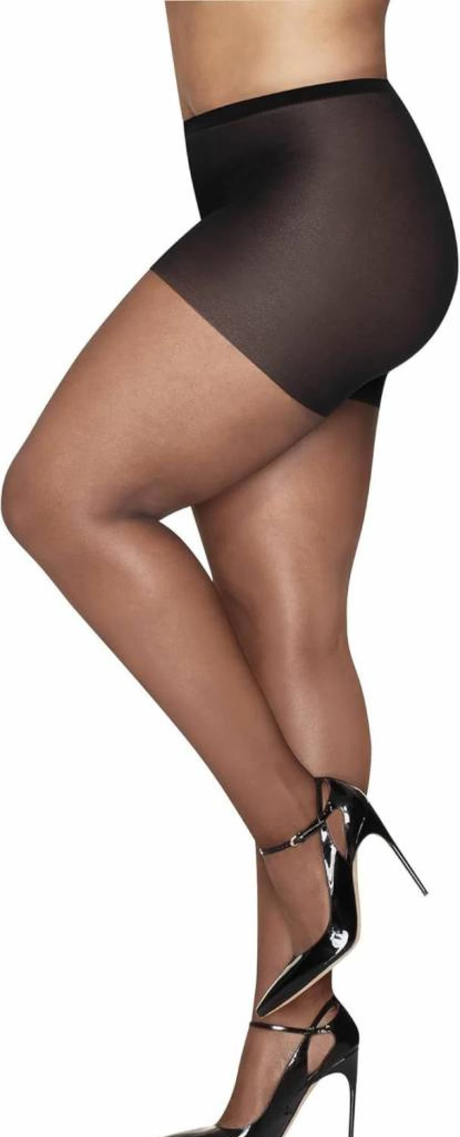 Hanes Women's Plus Size Ultra Sheer Pantyhose with Run Resist & X-Temp Technology, Control Top, Sheer Toe