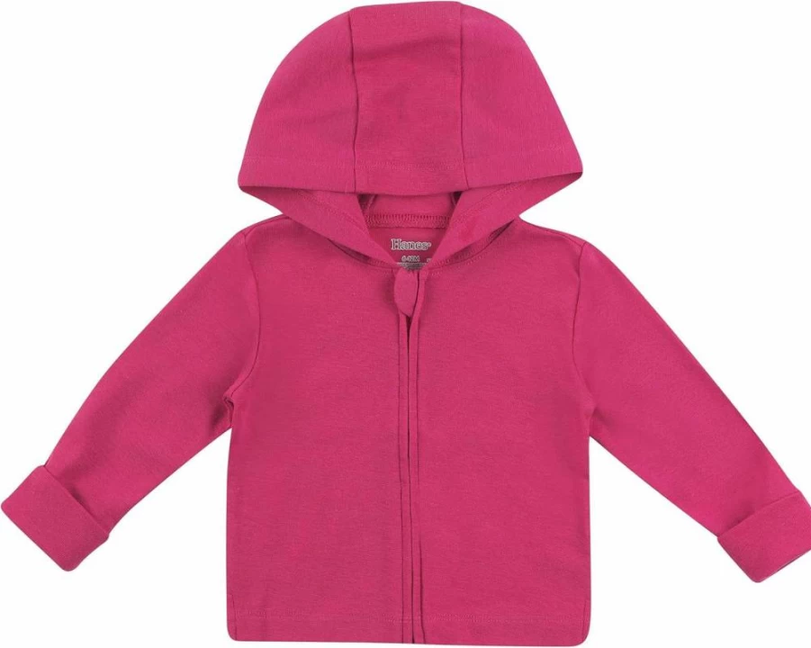 Hanes Baby & Toddler Zip-Up Hoodie - Soft 4-Way Stretch Knit Long Sleeve Jacket for Infants
