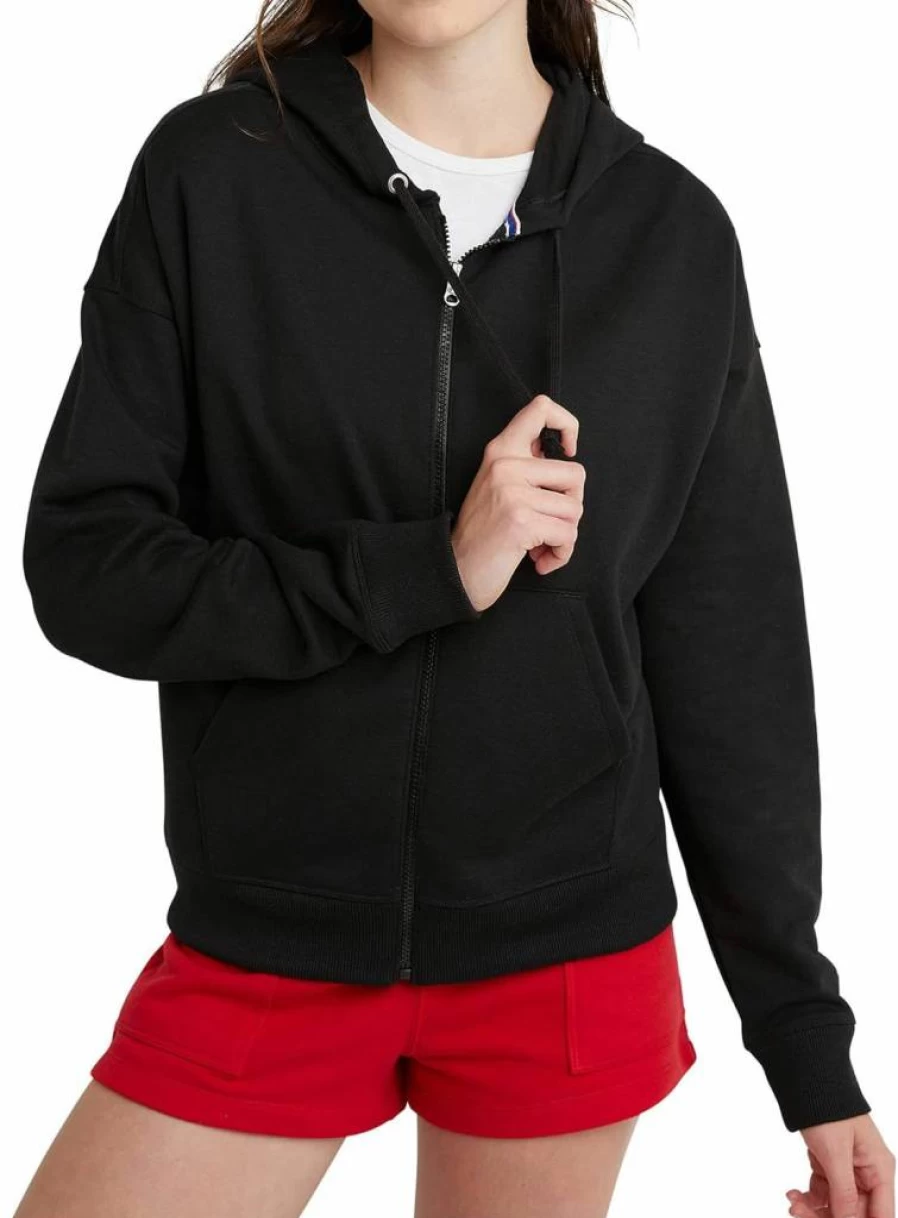 Hanes Women's Plus-Size Midweight Zip-Up Fleece Hoodie - Cozy Full-Length Sweatshirt