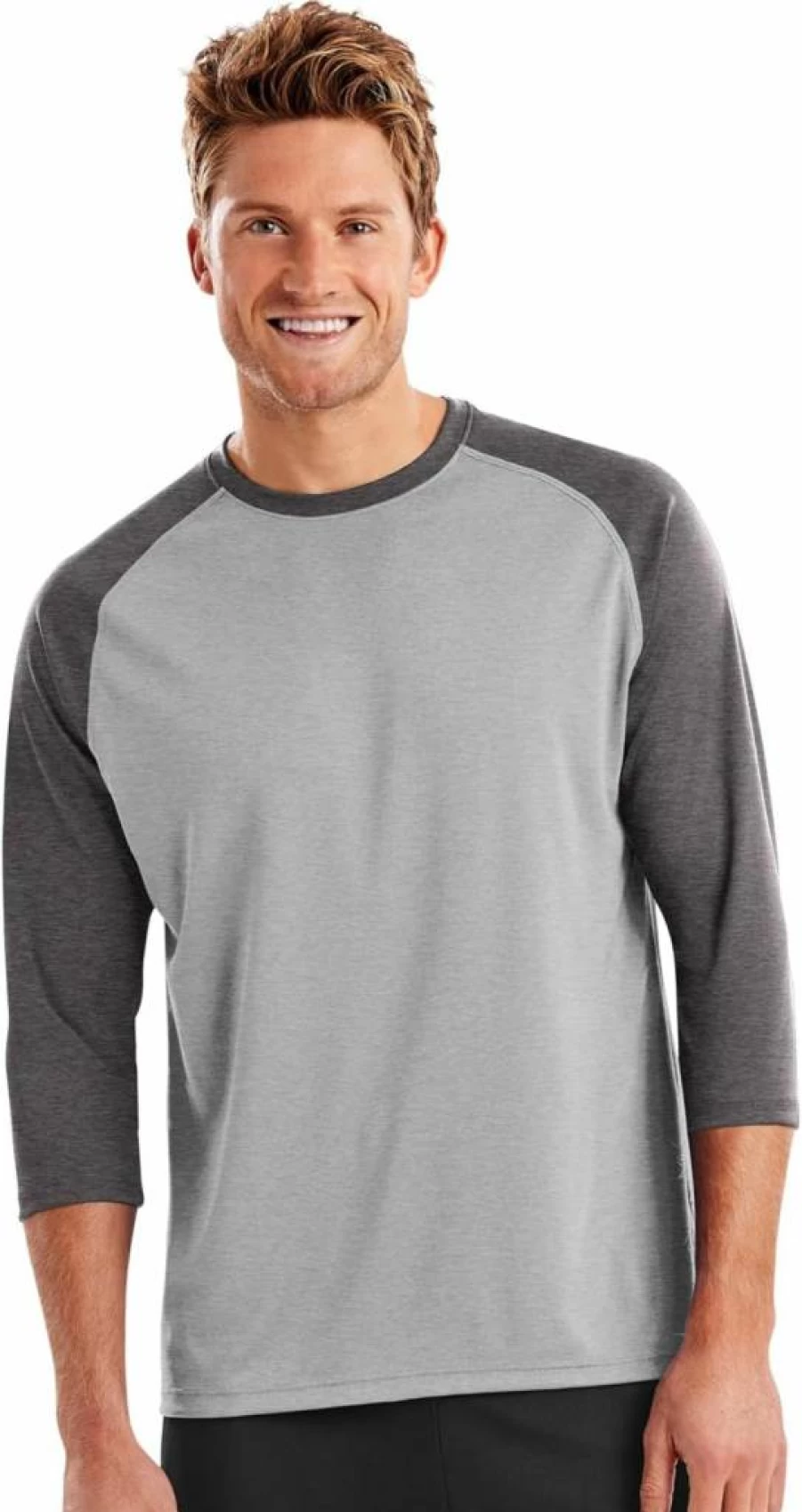 Hanes Men's Performance Baseball T-Shirt - Moisture-Wicking Sport Tee for Athletic Comfort