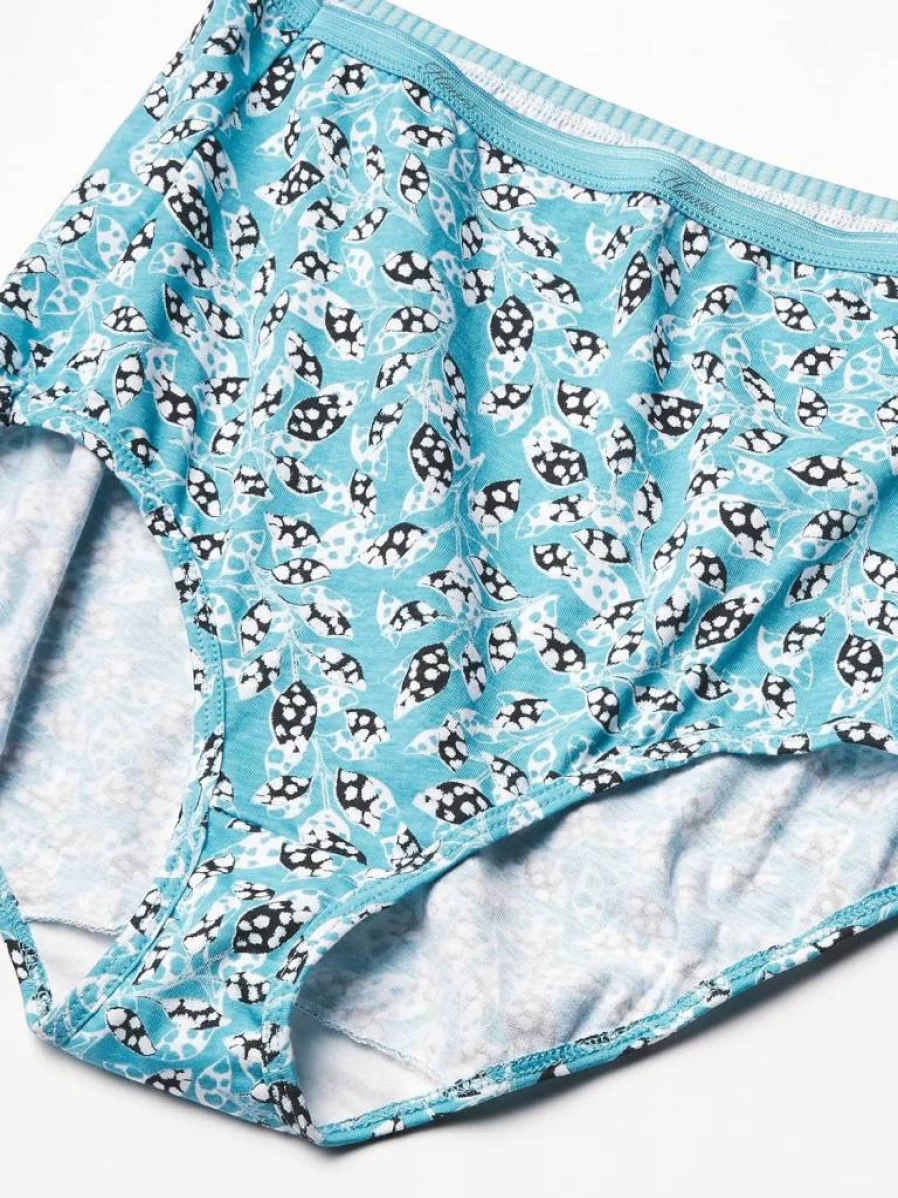 Hanes Women's High-Waisted Cotton Brief Underwear 10-Pack - Assorted Colors
