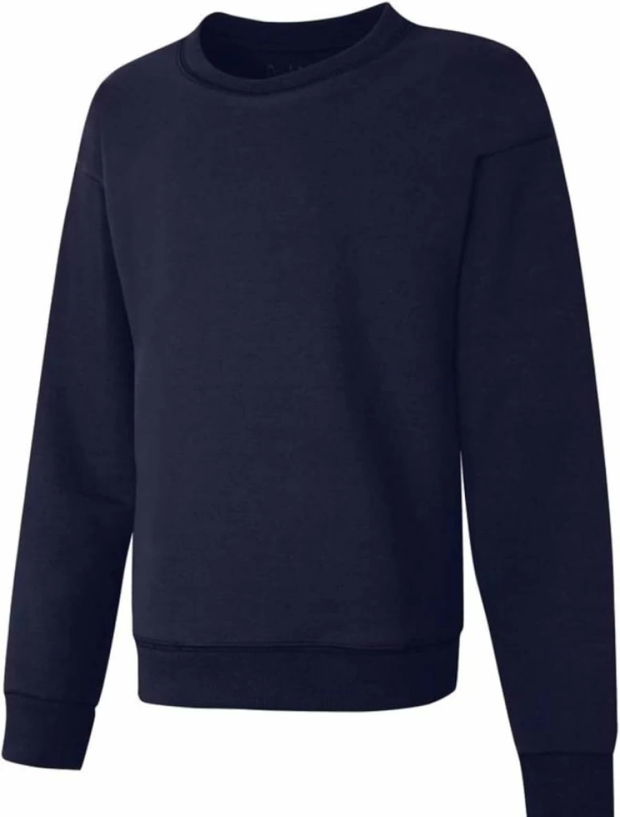 Hanes Girls' EcoSmart Crewneck Sweatshirt - Soft Midweight Fleece Pullover for Kids & Teens