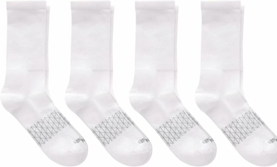 Hanes Men's Moisture Wicking Crew Socks 4-Pack - Seamless Toe, Cushioned Comfort for Active Wear