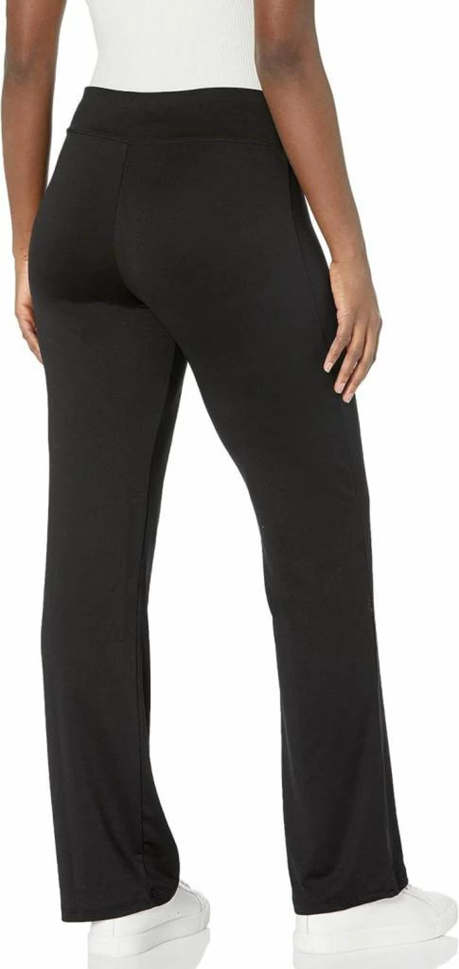 Hanes Women's Comfort Stretch Flare Leggings - Soft High Waisted Yoga Pants with Bootcut Design