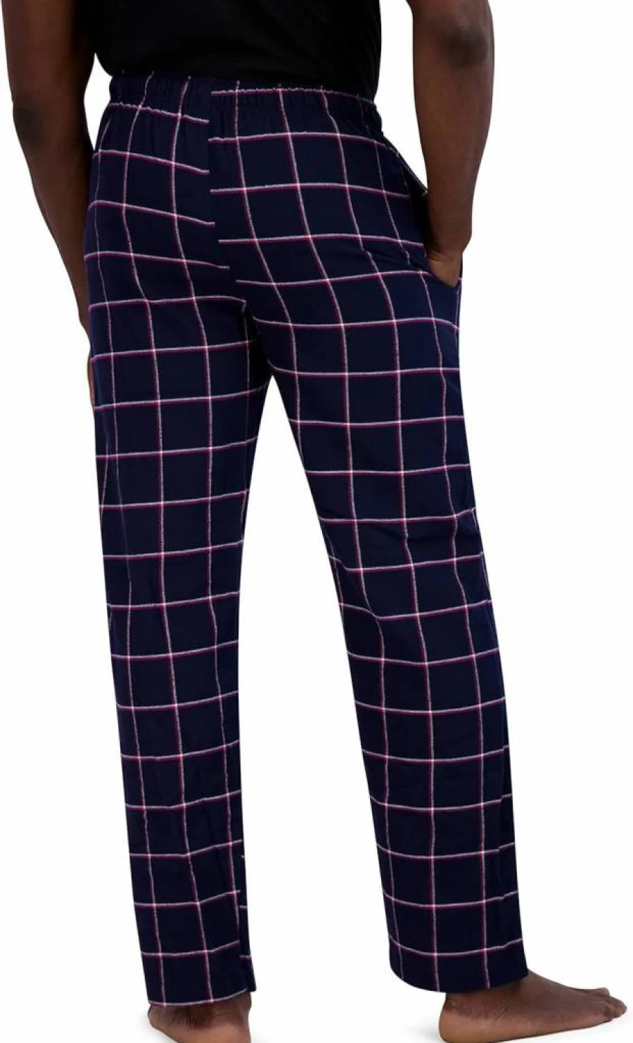 Hanes Men's Ultimate Black & White Flannel Lounge Pants - Small, Soft Comfort Fit