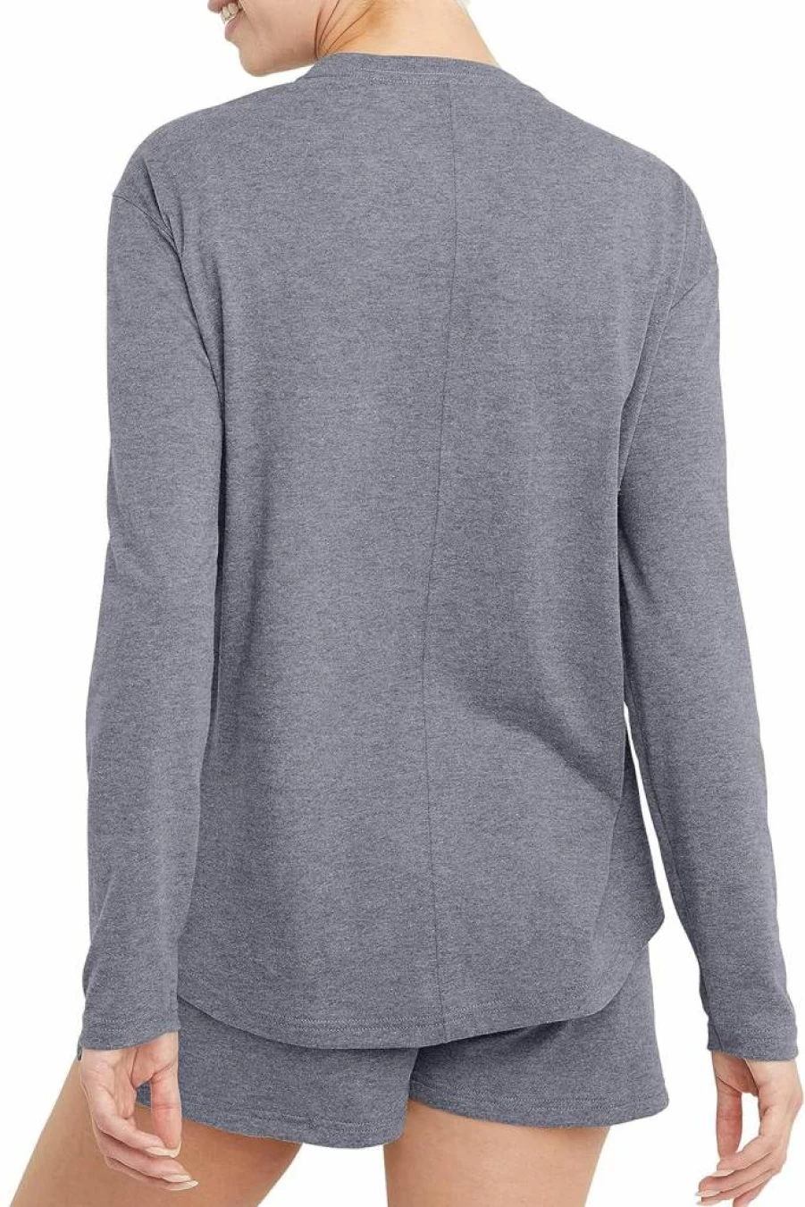Hanes Women's Relaxed Fit Tri-Blend Crewneck Long-Sleeve T-Shirt | Soft Casual Tee