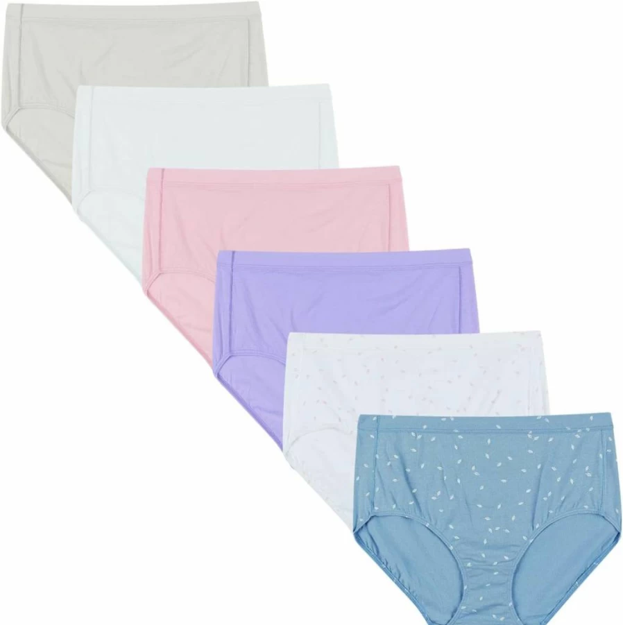 Hanes Women's Organic Cotton Underwear 6-Pack - ComfortSoft Breathable Panties (Assorted Colors)