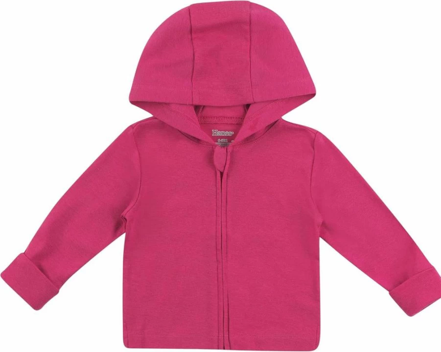 Hanes Baby & Toddler Zip-Up Hoodie - Soft 4-Way Stretch Knit Long Sleeve Jacket for Infants