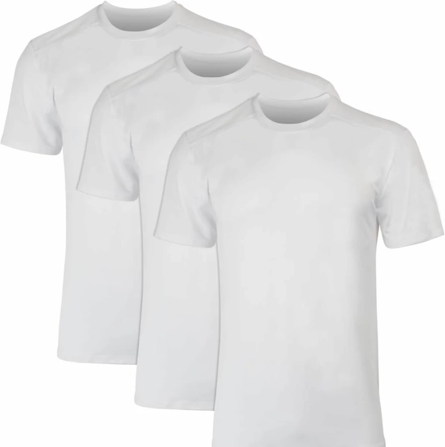 Hanes Men's X-Temp Moisture-Wicking T-Shirt 3-Pack, Breathable Mesh Back Tee, White & Black/Grey, Comfort Fit Activewear