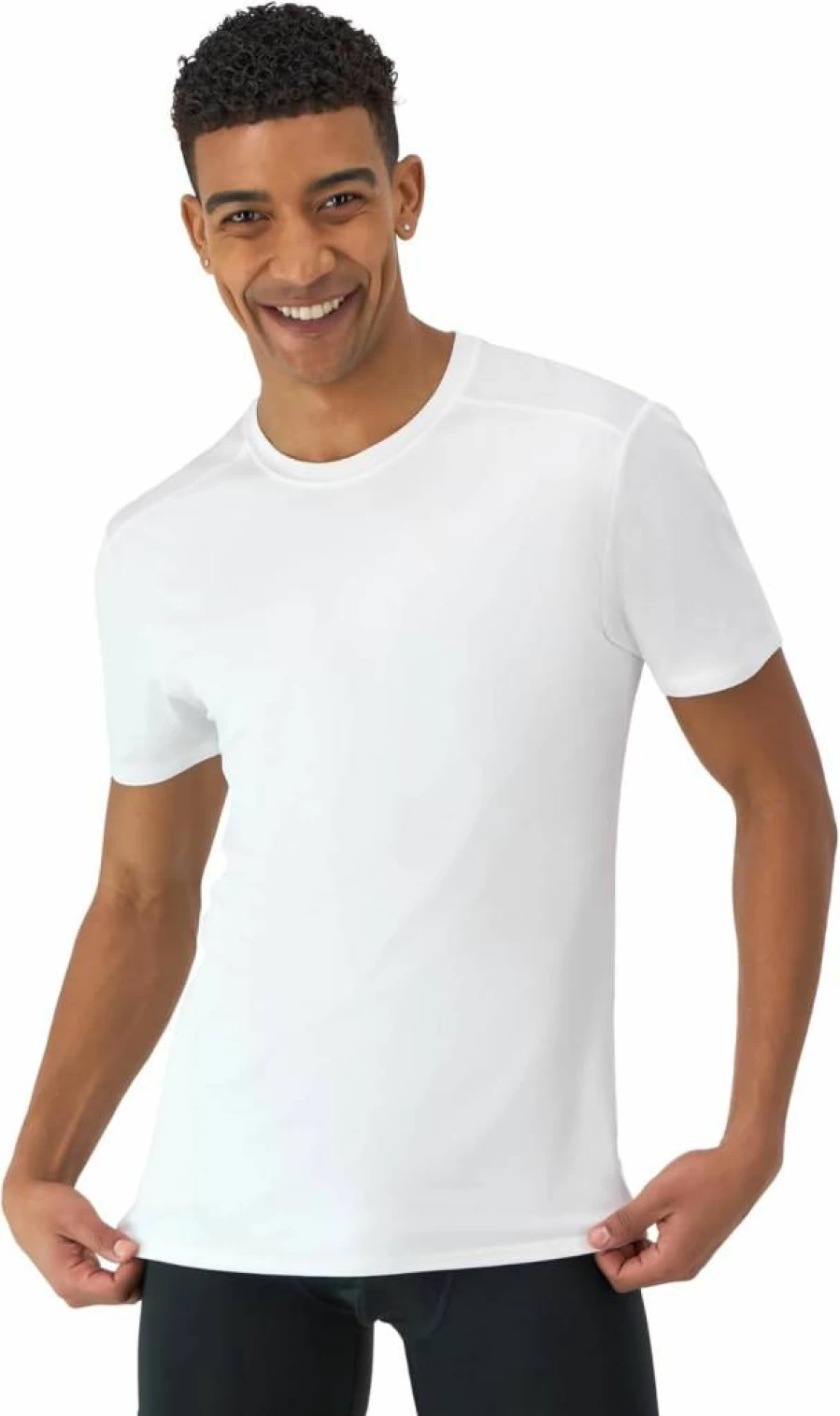 Hanes Men's X-Temp Moisture-Wicking T-Shirt 3-Pack, Breathable Mesh Back Tee, White & Black/Grey, Comfort Fit Activewear