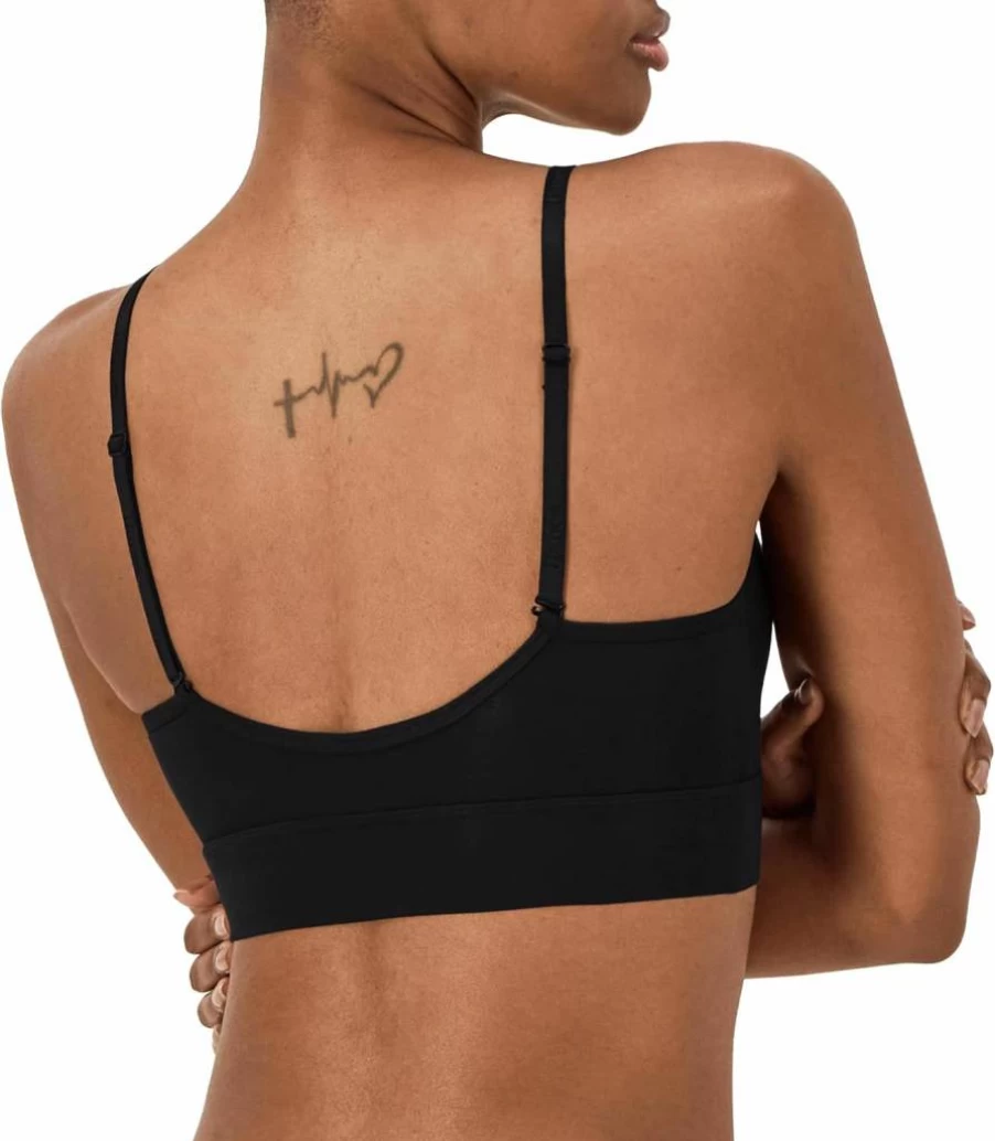 Hanes Women's Supersoft Bamboo Viscose Longline Bralette - Comfortable Triangle Bralette for Everyday Wear