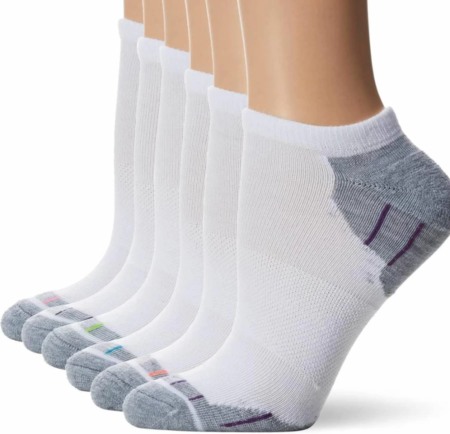 Hanes Women's 6-Pair No-Show Socks - Breathable Comfort Fit Low-Cut Sneaker Socks for Casual & Athletic Wear