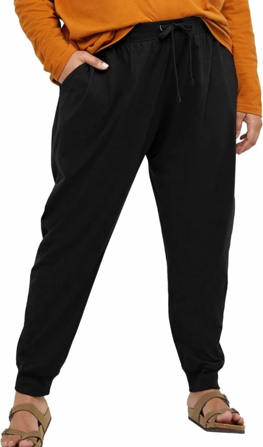 Hanes Women's 100% Cotton Jersey Joggers Sweatpants - Comfortable 29-Inch Inseam Casual Pants