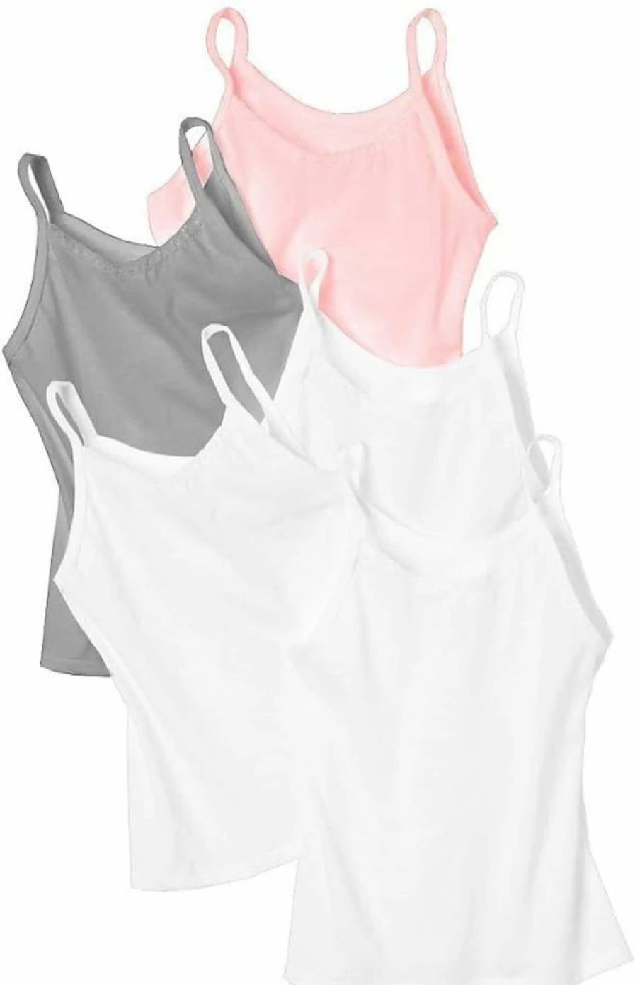 Hanes Girls' 100% Cotton Tagless Camisole for Toddlers - Multi-Pack & Color Options