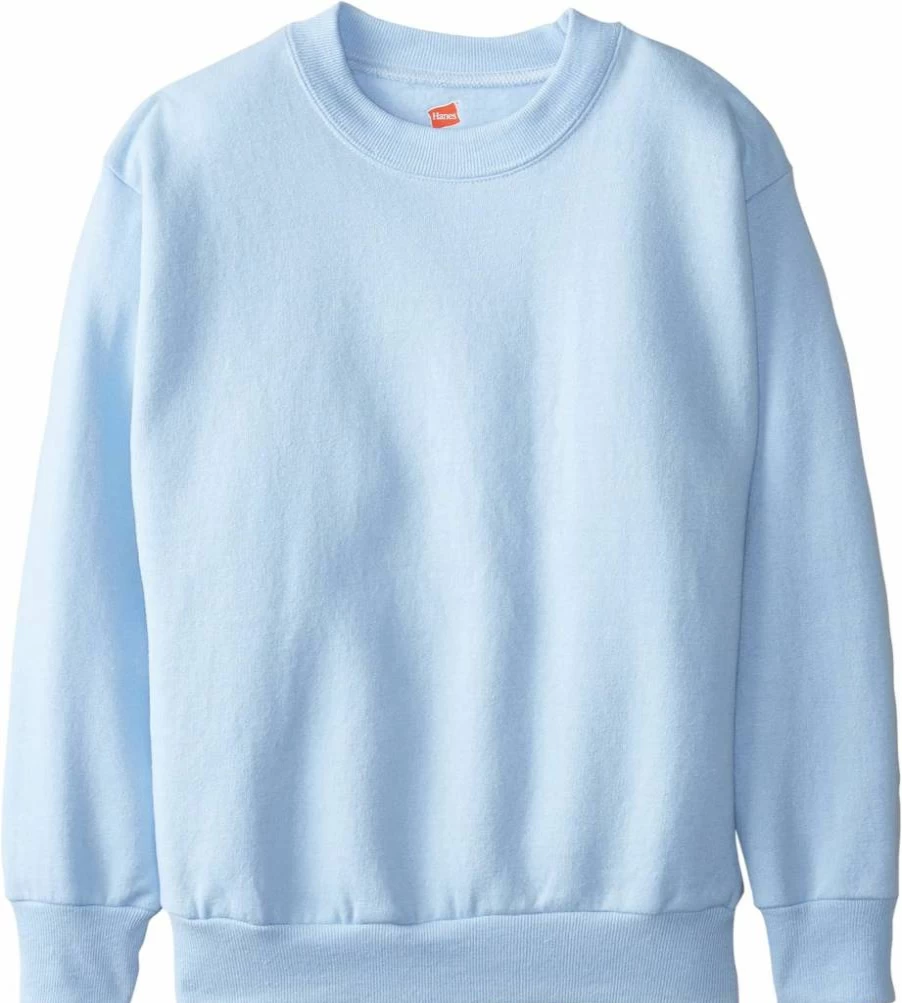 Hanes Boys' EcoSmart Fleece Crewneck Sweatshirt - Soft Cotton Pullover for Kids