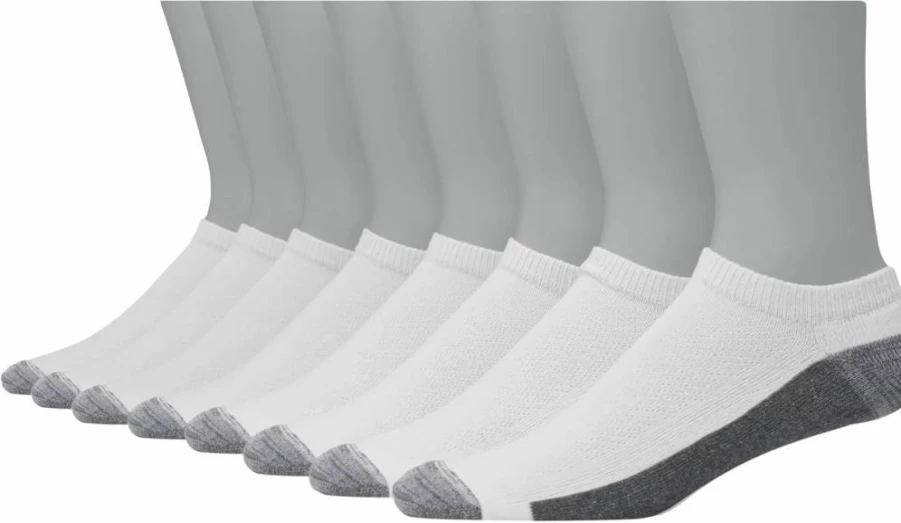 Hanes Men's ComfortMax Low Cut Socks - 6 & 8 Pack Breathable Athletic Socks for Everyday Wear