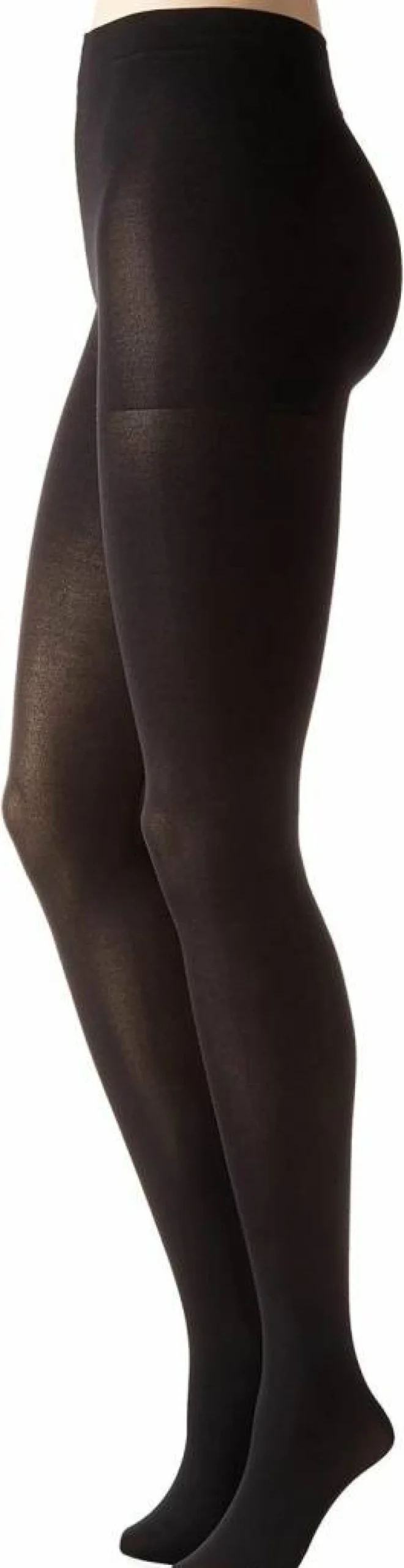 Hanes X-Temp Control Top Blackout Tights - Sheer Toe, Black, Comfort & Moisture-Wicking